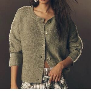 Anthropologie Pilcro Whipstitch Cardigan Sweater
